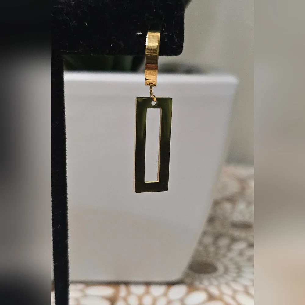 18K gold plated Stainless steel earrings - Picture 5 of 7